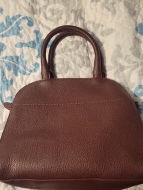 Banana Republic Structured Brown Leather Top-Handle Satchel